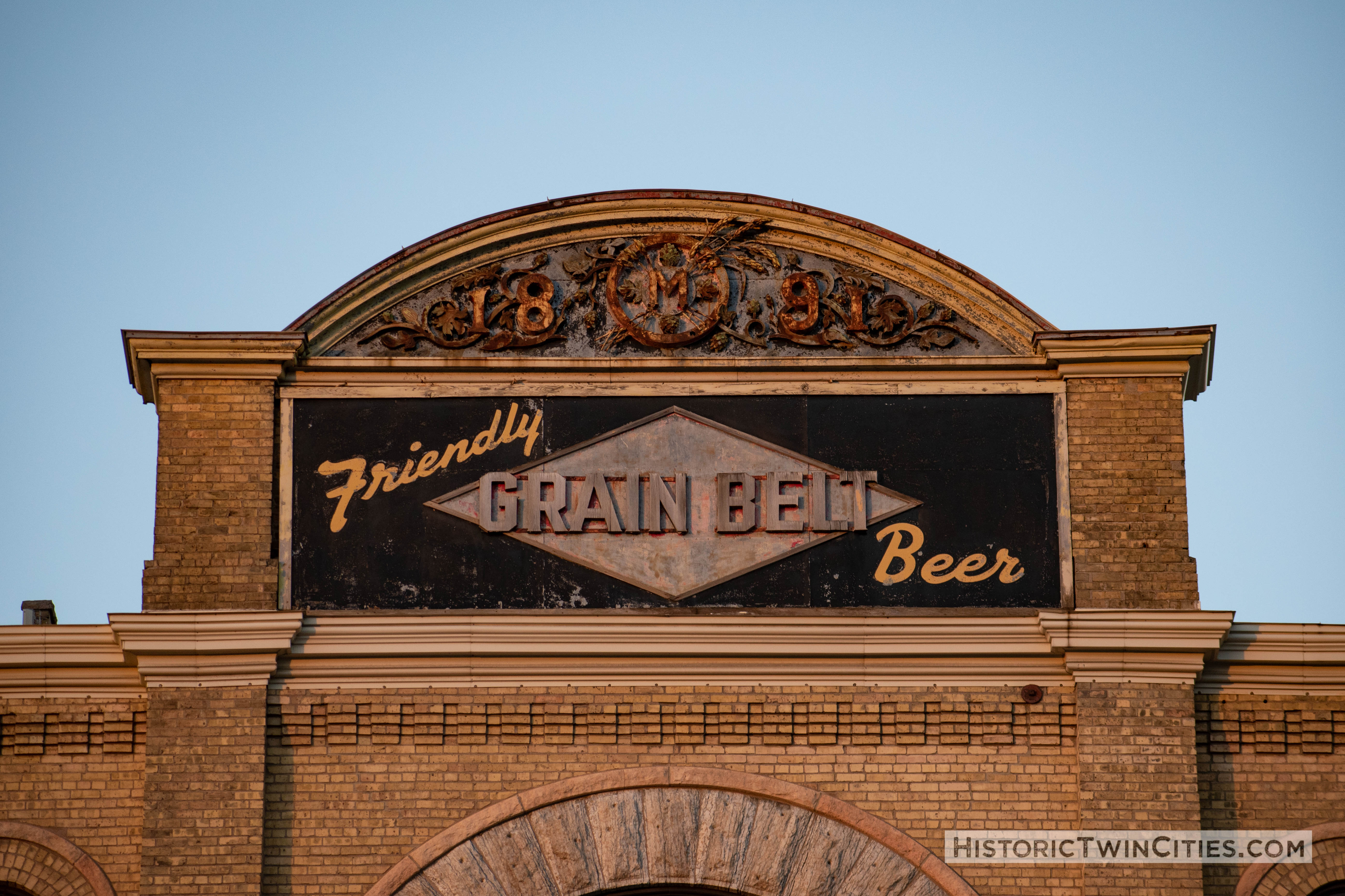 Grain Belt sign atop the brew house in Northeast Minneapolis