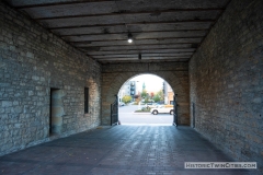 Porte-cochere of the Grain Belt brew house in Northeast Minneapolis