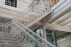 View looking up form the fourth floor of the Grain Belt brew house