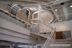 Curved portion of the iron work where the original copper brew tanks were located