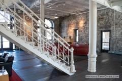 Interior of the main-level entrance of the Grain Belt brew house