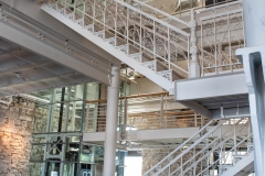 Interior of the main-level entrance of the Grain Belt brew house