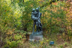 Sculpture of Hiawatha and Minnehaha in Minnehaha Park - Minneapolis