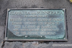 Plaque for the sculpture of Hiawatha and Minnehaha in Minnehaha Park - Minneapolis