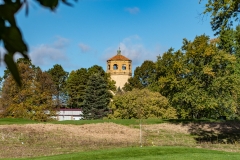View of the Highland Park Water Tower from the 6th hole of the Highland Park National Golf Course