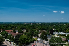 View facing northwest towards Minneapolis from the observation deck of the Highland Park Water Tower - St. Paul