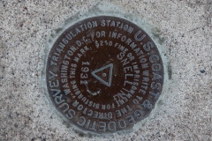 Goedetic survey marker in the observation deck of the Highland Park Water Tower - St. Paul