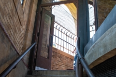 Stairway leading to the observation deck of the Highland Park Water Tower - St. Paul