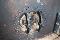 Hatch at the bottom of the tank inside the Highland Park Water Tower - St. Paul