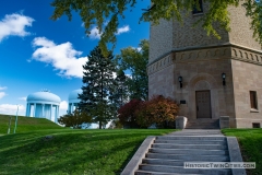 View of the Highland Park Water Tower with two more modern water towers in the background - St. Paul