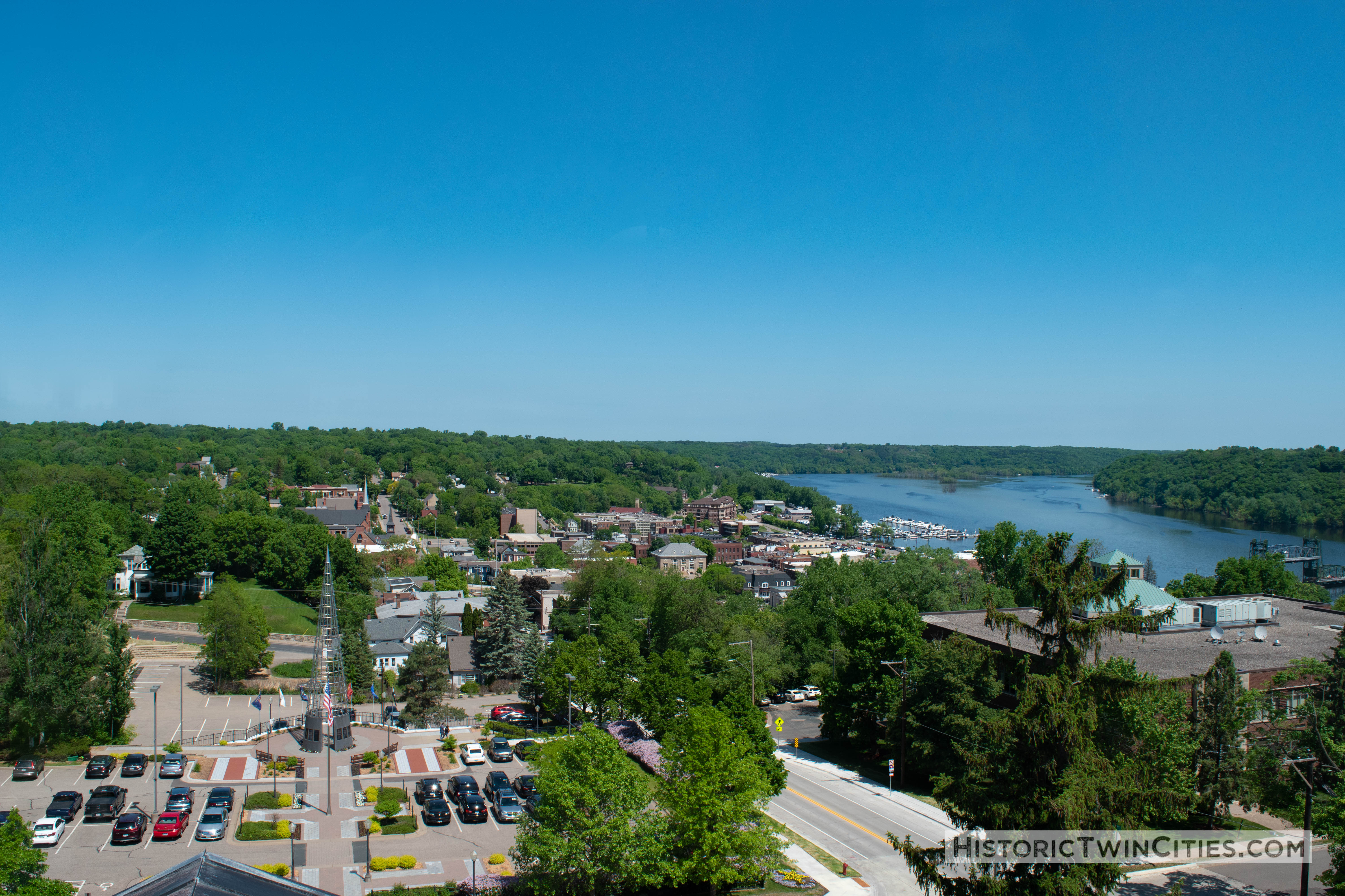 View facing north from the dome of the Historic Washington County Courthouse - Stillwater, MN