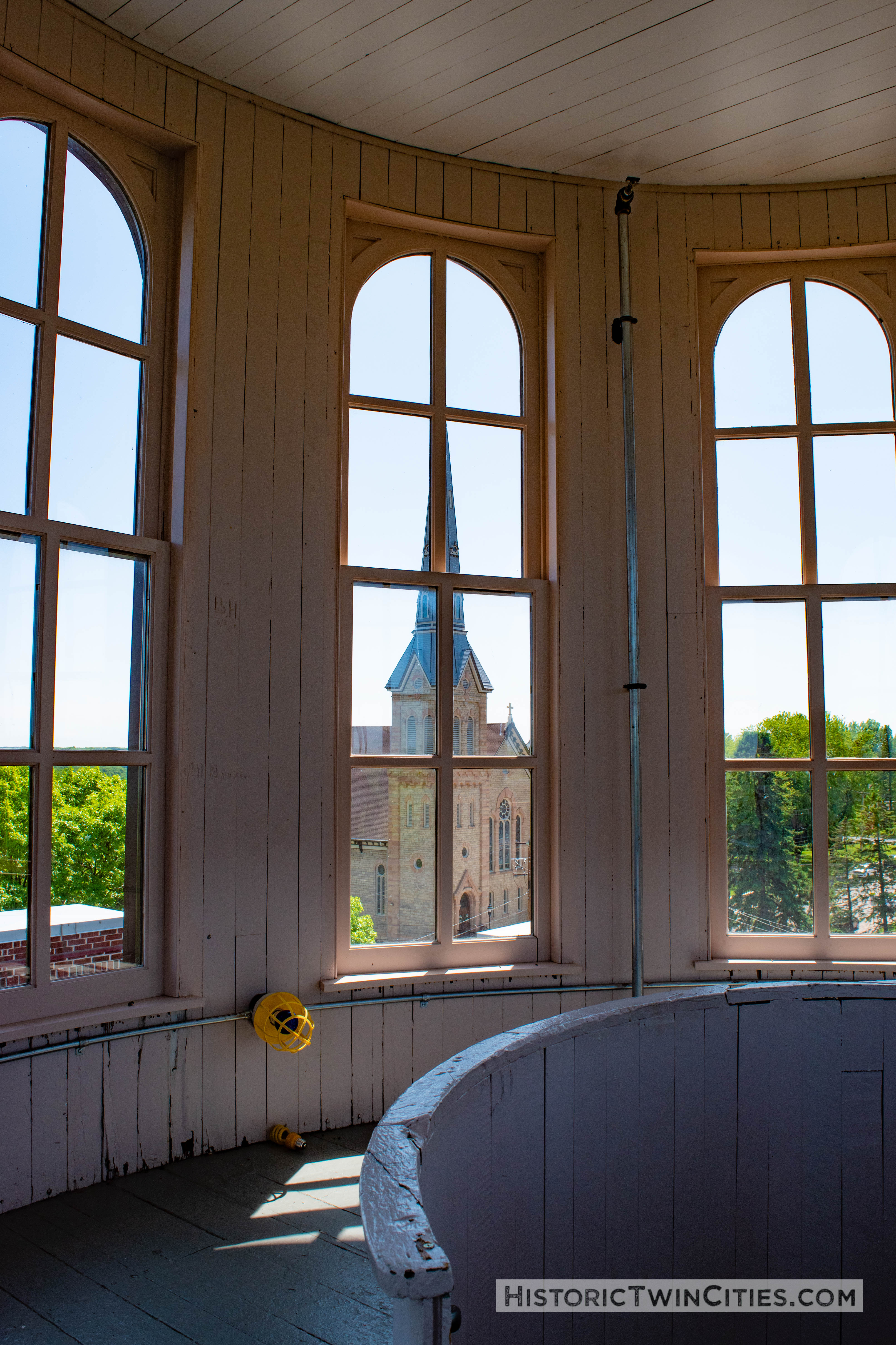 View of St. Michael's Catholic Church from the dome of the Historic Washington County Courthouse - Stillwater, MN