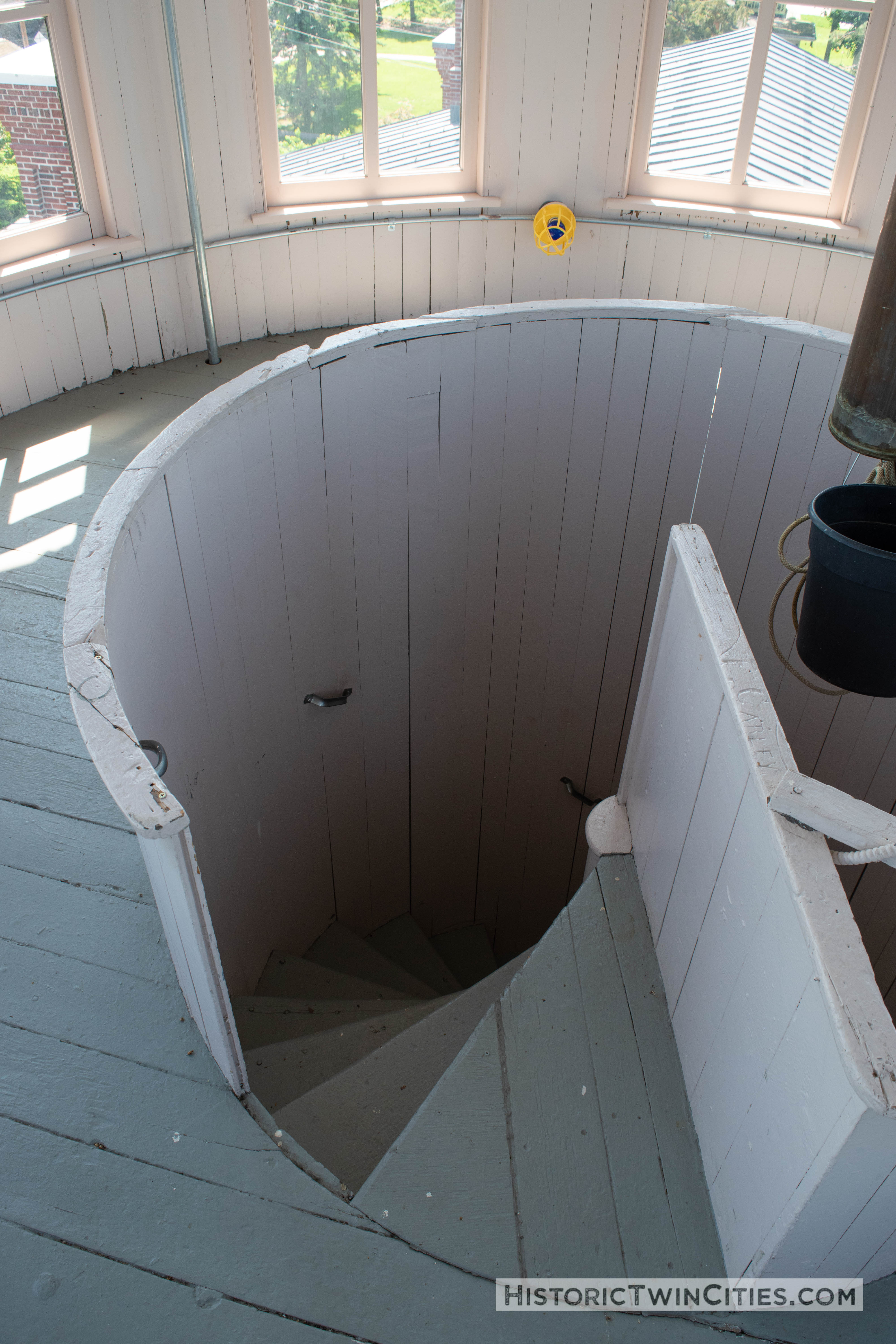 Spiral stairway leading from the dome of the Historic Washington County Courthouse - Stillwater, MN