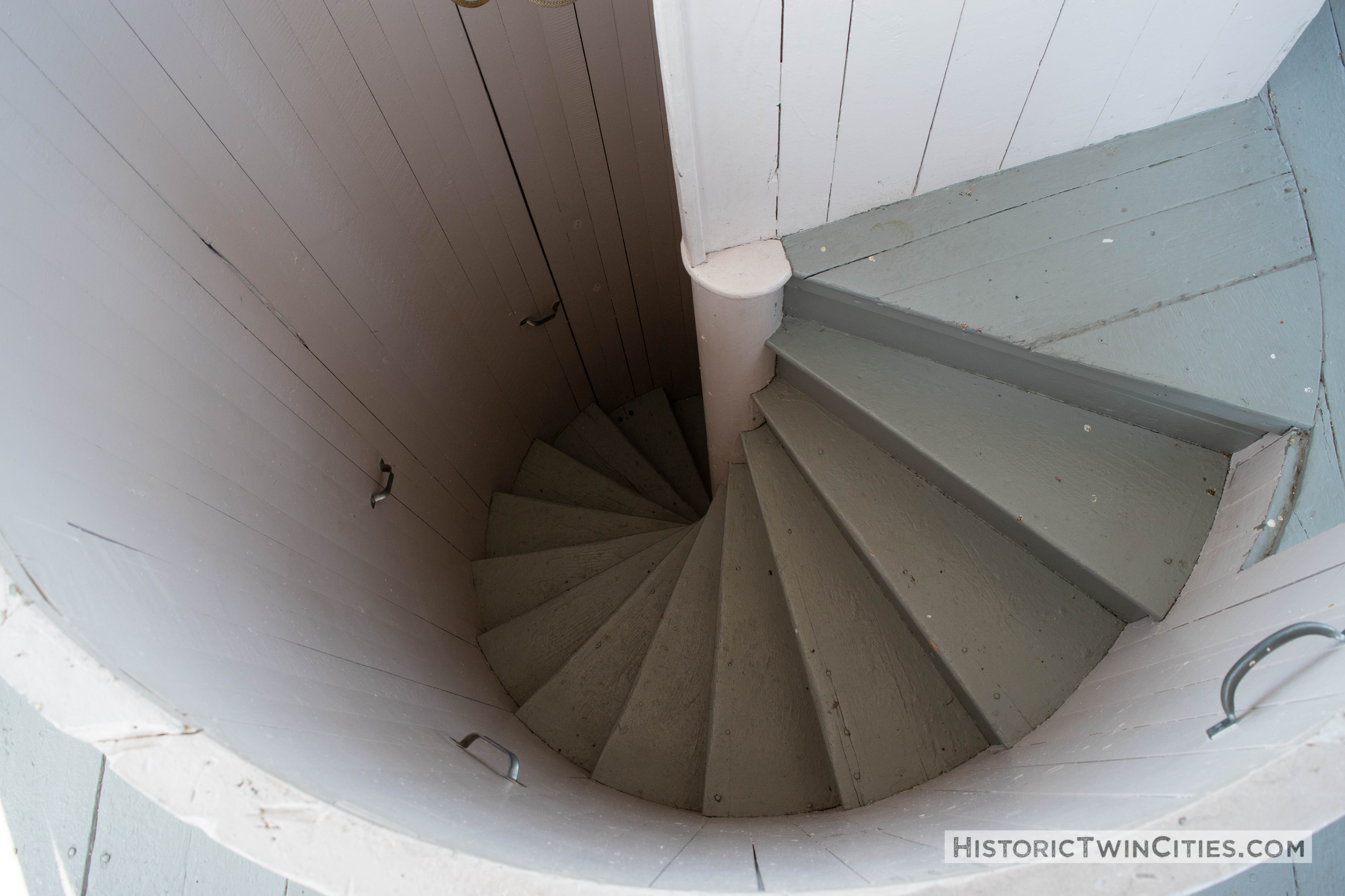 Spiral stairway leading from the dome of the Historic Washington County Courthouse - Stillwater, MN