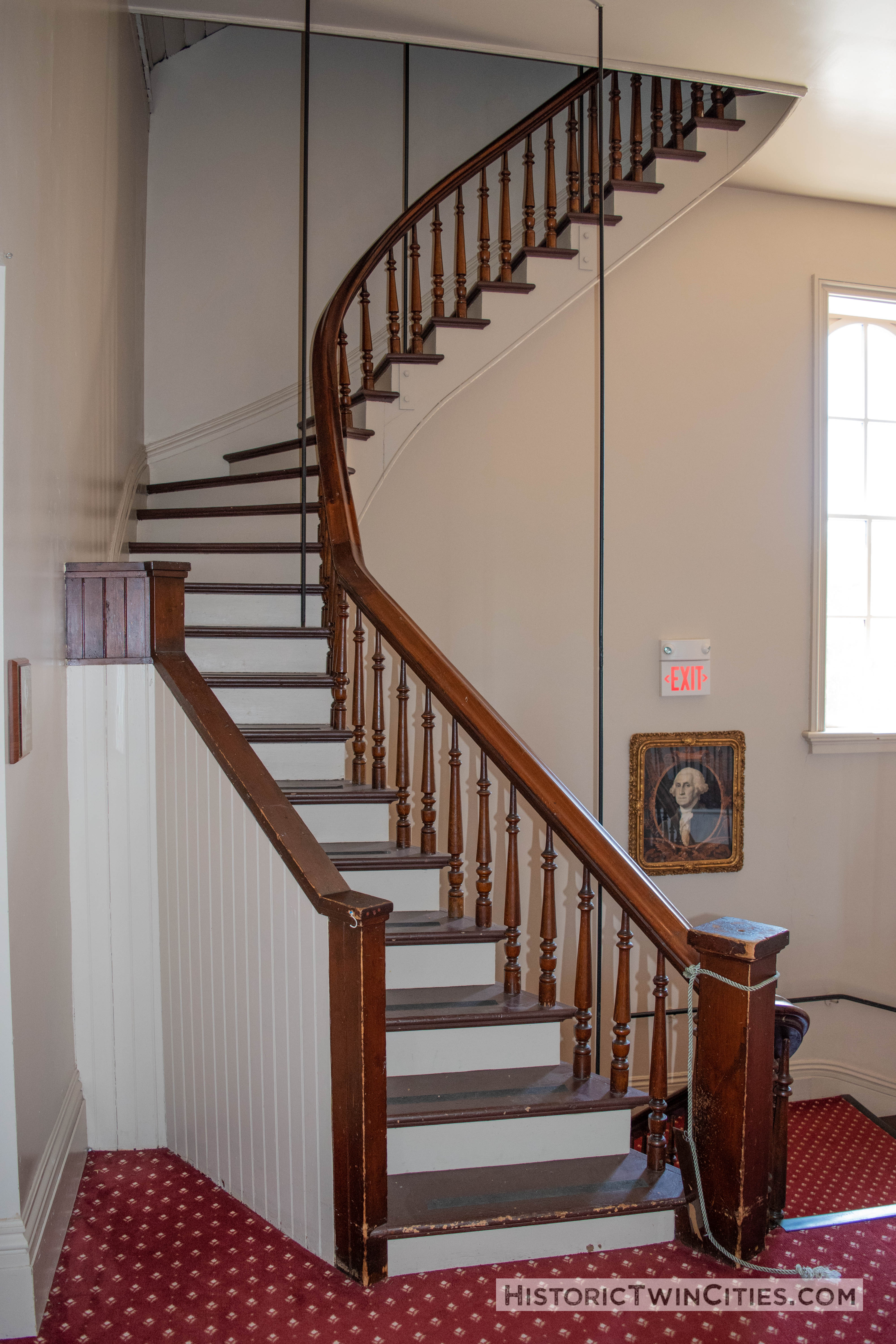 Stairway leading to the attic of the Historic Washington County Courthouse - Stillwater, MN