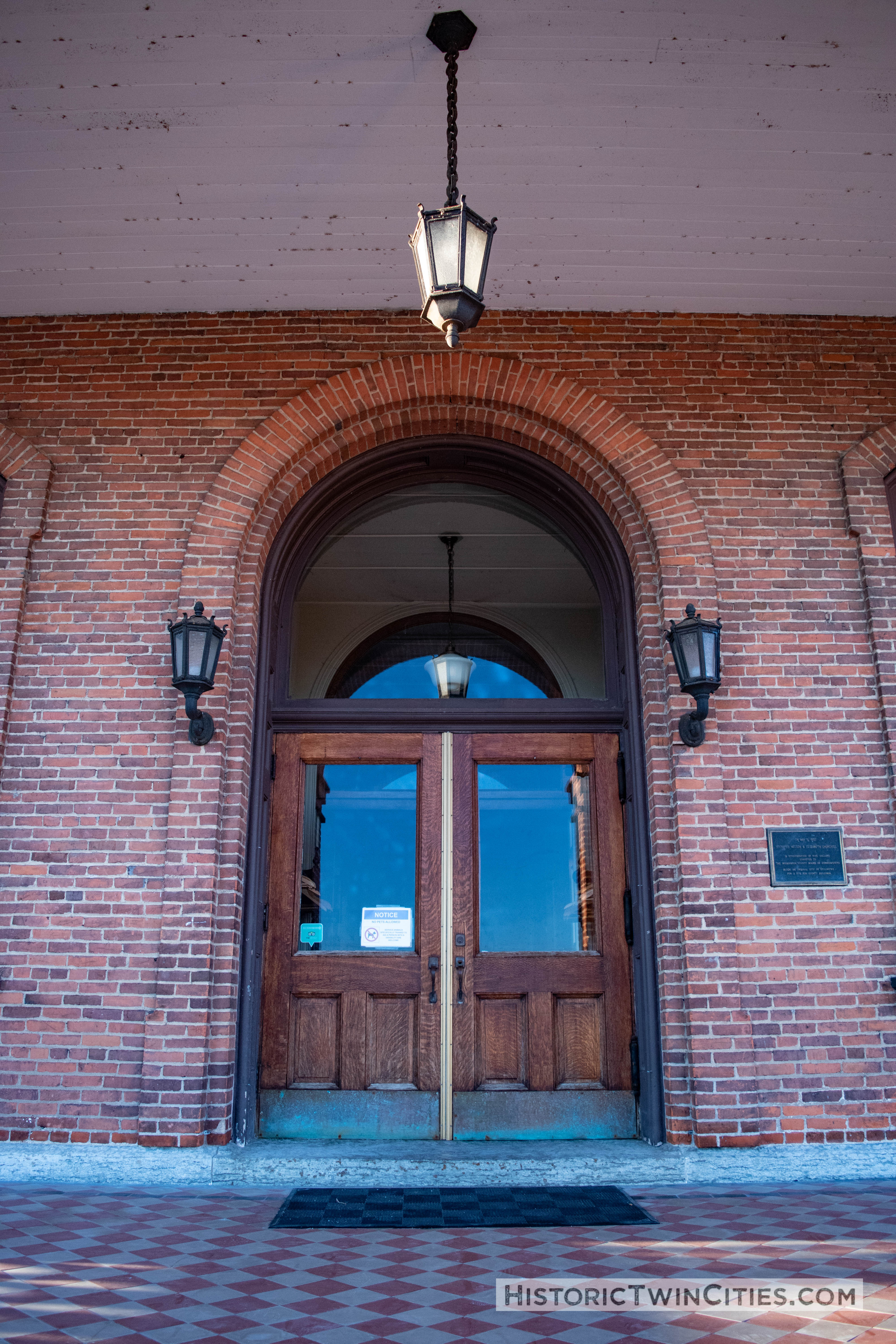 Main entrance of the Historic Washington County Courthouse - Stillwater, MN
