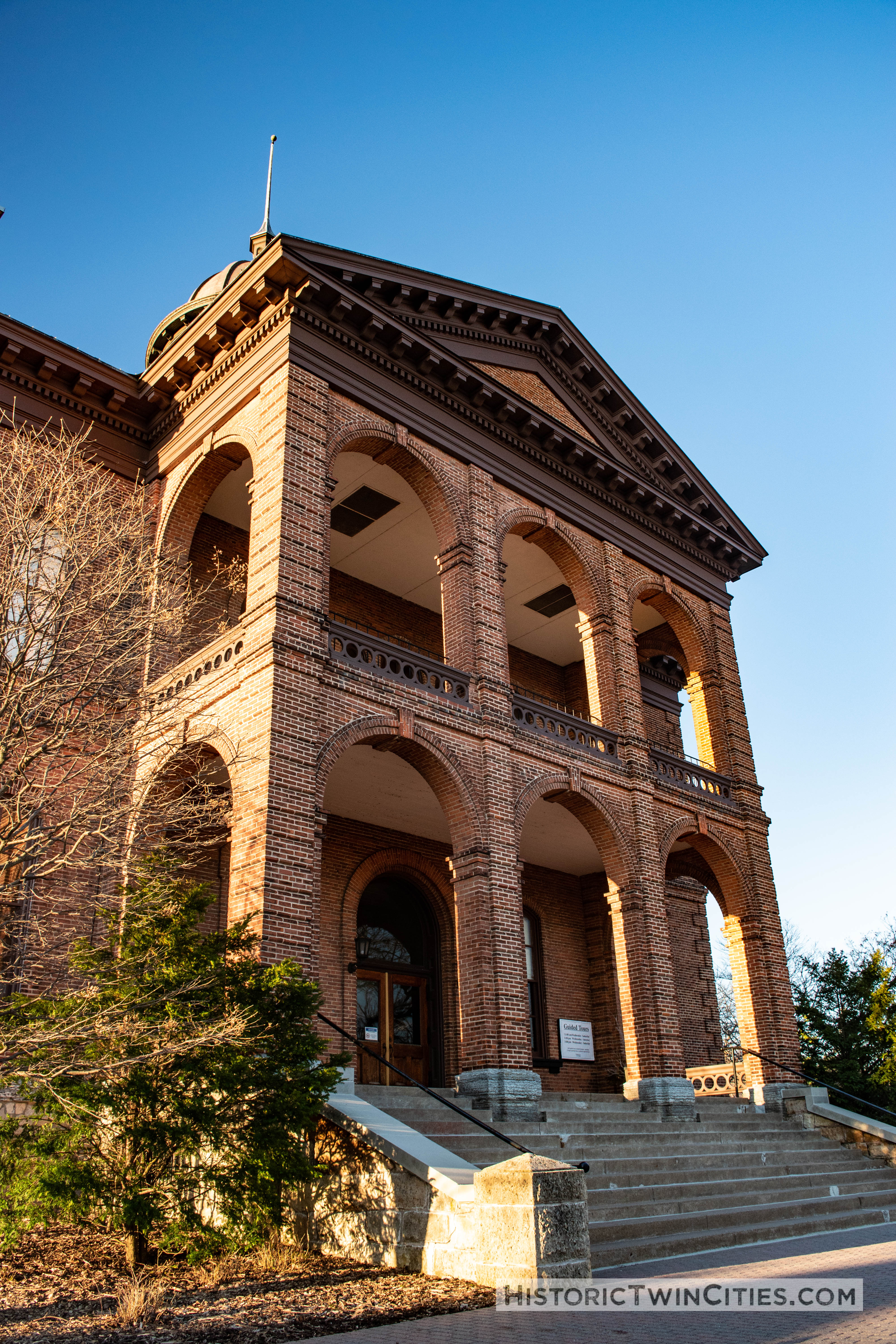 Portico of the Historic Washington County Courthouse - Stillwater, MN