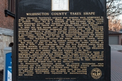 Historic marker on the grounds of the Historic Washington County Courthouse - Stillwater, MN