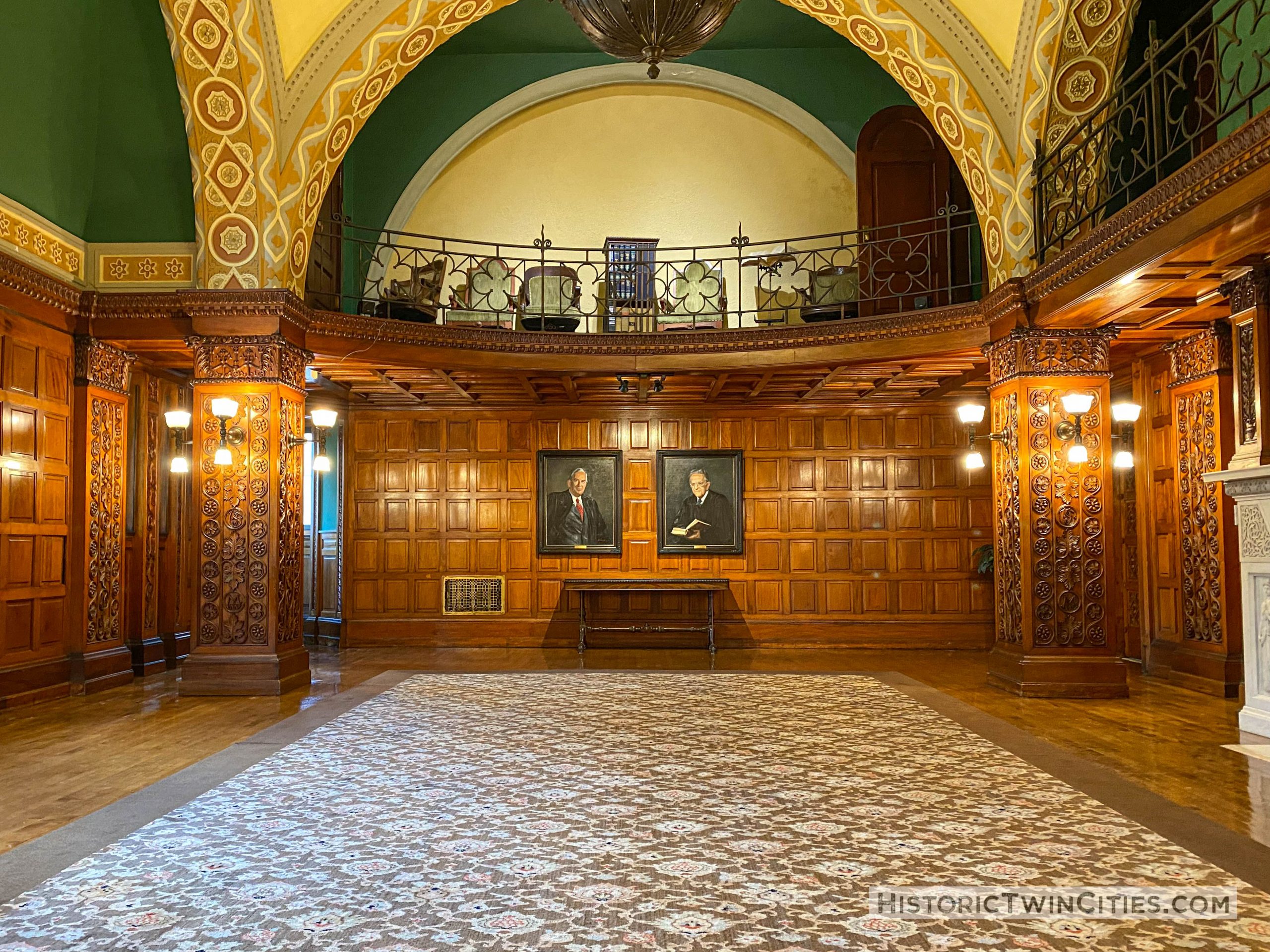 The Chief Justice Room (Room 430), originally the Law Library, of the Landmark Center in St. Paul, MN