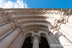 View of the arch of the north tower atop the Landmark Center in St. Paul, MN