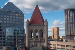 View of the north tower from the clock tower of the Landmark center in St. Paul, MN