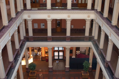 View overlooking the cortile from the 4th floor of the Landmark Center in St. Paul, MN