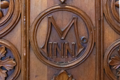 Woodcarving in the Chief Justice Room (Room 430), originally the Law Library, of the Landmark Center in St. Paul, MN