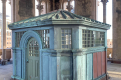 The copper clad entry room atop the north tower of the Landmark Center in St. Paul, MN