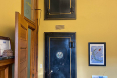 Built-in safes on the fourth floor in room 404 of the Landmark Center in St. Paul, MN.