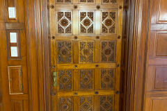 Intricately carved door in the Chief Justice Room (Room 430) of the Landmark Center in St. Paul, MN