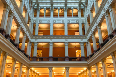 View from the ground floor cortile of the Landmark Center, St. Paul, MN