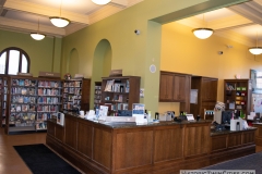 Main desk inside the Minneapolis Franklin Library