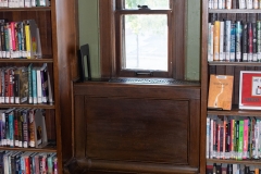 Built-in bench seat inside the Minneapolis Franklin Library