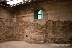 Limestone footings in the basement of the old Dakota County Courthouse
