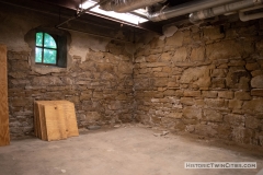 Limestone footings in the basement of the old Dakota County Courthouse