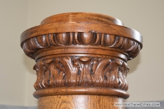 Newel post on first floor stairway of the old Dakota County Courthouse
