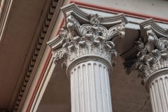 Detail of the Corinthian columns on the north portico of the old Dakota County Courthouse