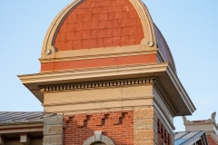 Mansard roof atop the northeast tower of the old Dakota County Courthouse