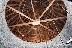 View looking up into the roof of Pillsbury Hall's turret - University of Minnesota