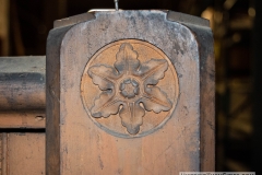 Newel post at top of the stairway to the attic of Pillsbury Hall - University of Minnesota