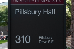 Sign in front of Pillsbury Hall - University of Minnesota