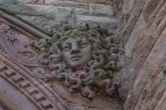 Carving of Medusa above the northeast entrance to Pillsbury Hall - University of Minnesota