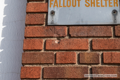 Bullet marks on the wall of the South St. Paul Post Office