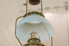 Light fixture hanging in the nave of the Historic Church of St. Peter in Mendota