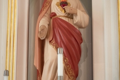 Statue of Jesus in the sanctuary of he Historic Church of St. Peter in Mendota