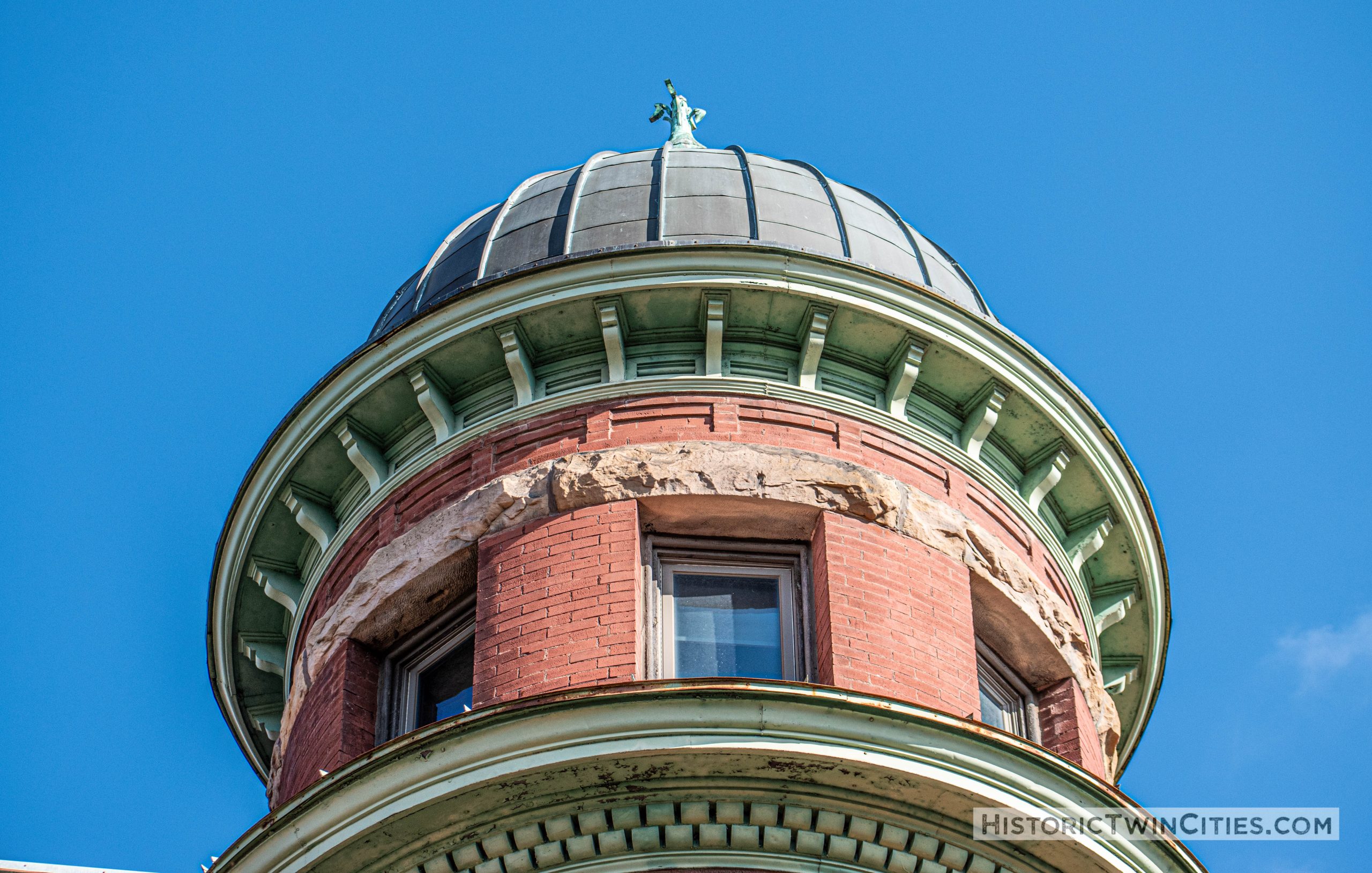 One of four turrets of the Stockyards Exchange Building - South St. Paul
