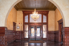 Inside the west entrance of the Stockyards Exchange Building - South St. Paul