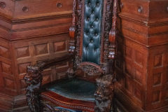 One of two matching chairs on the first floor of the Stockyards Exchange Building - South St. Paul