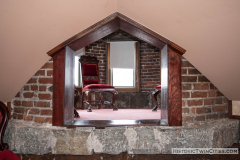 Looking into the turret from one of the third floor guest rooms of the Stockyards Exchange Building - South St. Paul