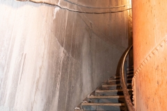 Stairway leading to the observation deck of the Witch's Hat Water Tower in the Prospect Park neighborhood of Minneapolis